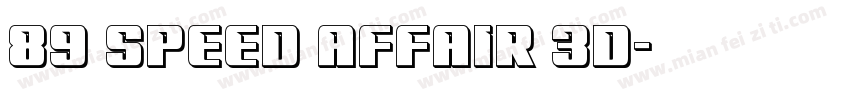89 Speed Affair 3D字体转换